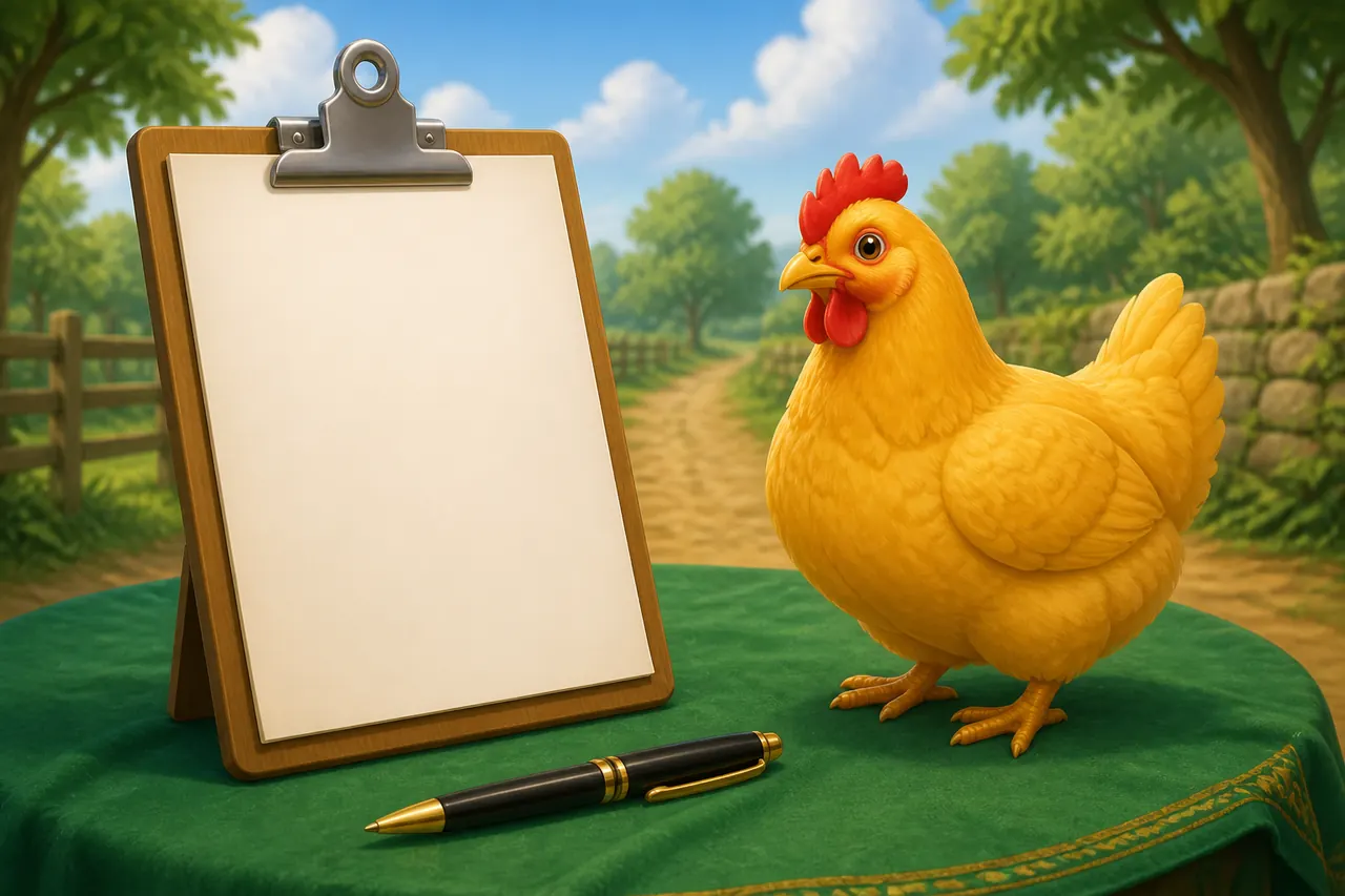 Blank notebook beside the first Chicken Road arch